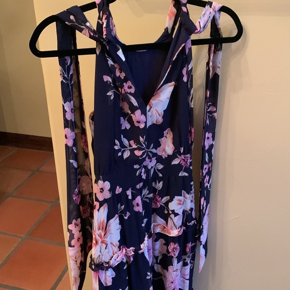 Eliza J floral navy and pink maxi dress - Picture 6 of 7